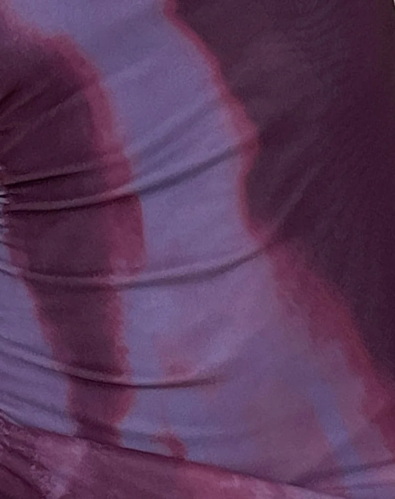 Robe longue imprimée Fayola, vin aquarelle
