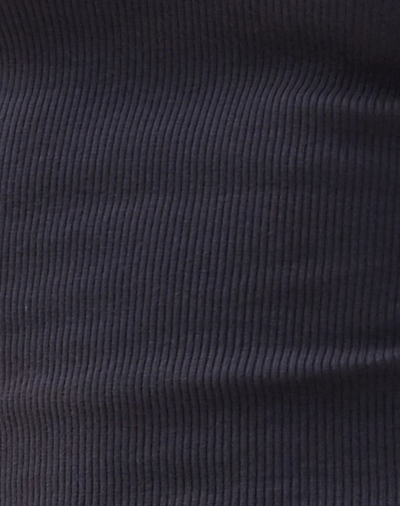 Jastio Vest Top in Ocean Storm Ribbed Jersey