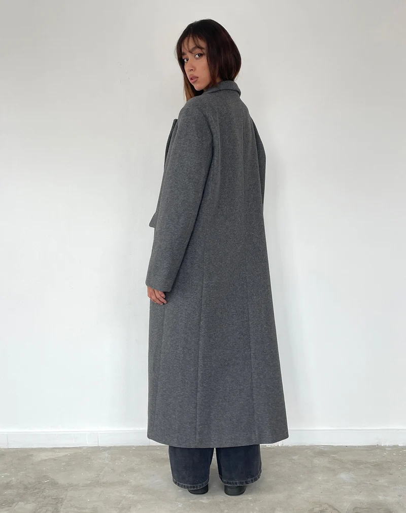 Manteau long Malati en anthracite