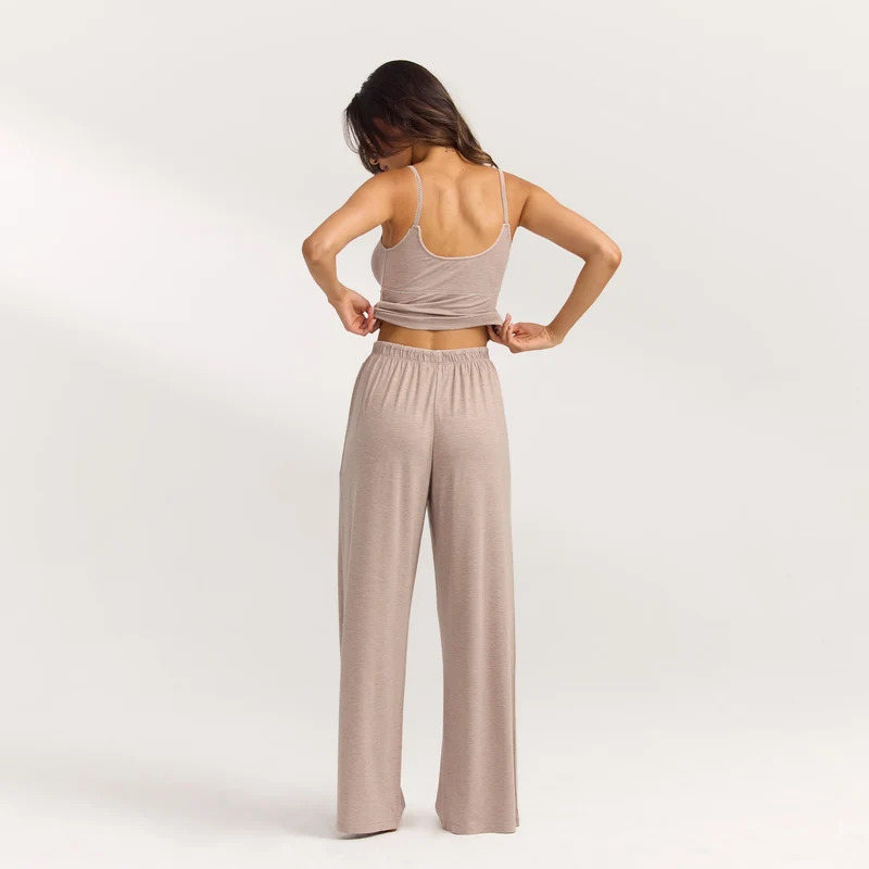 Pantalon de Pyjama Modal - Brun Chiné