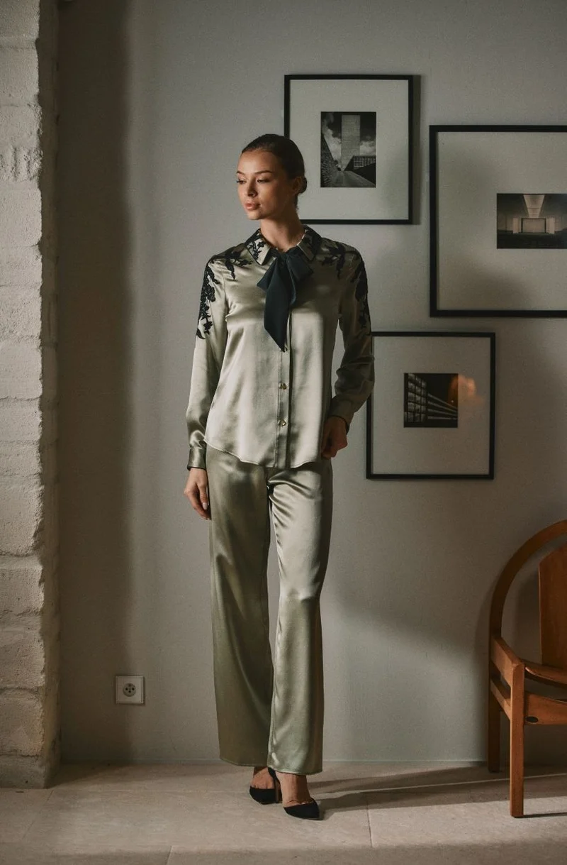 Pantalon en soie Doria