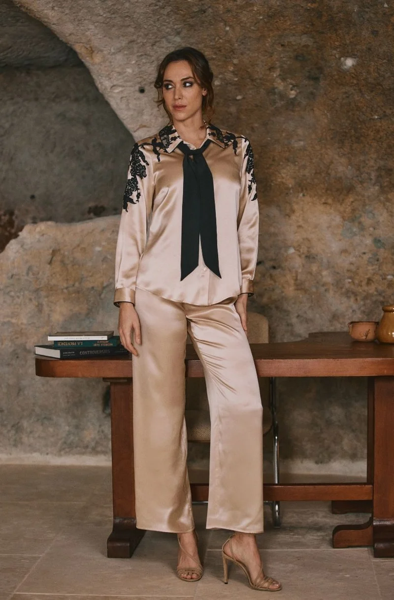 Pantalon en soie Doria
