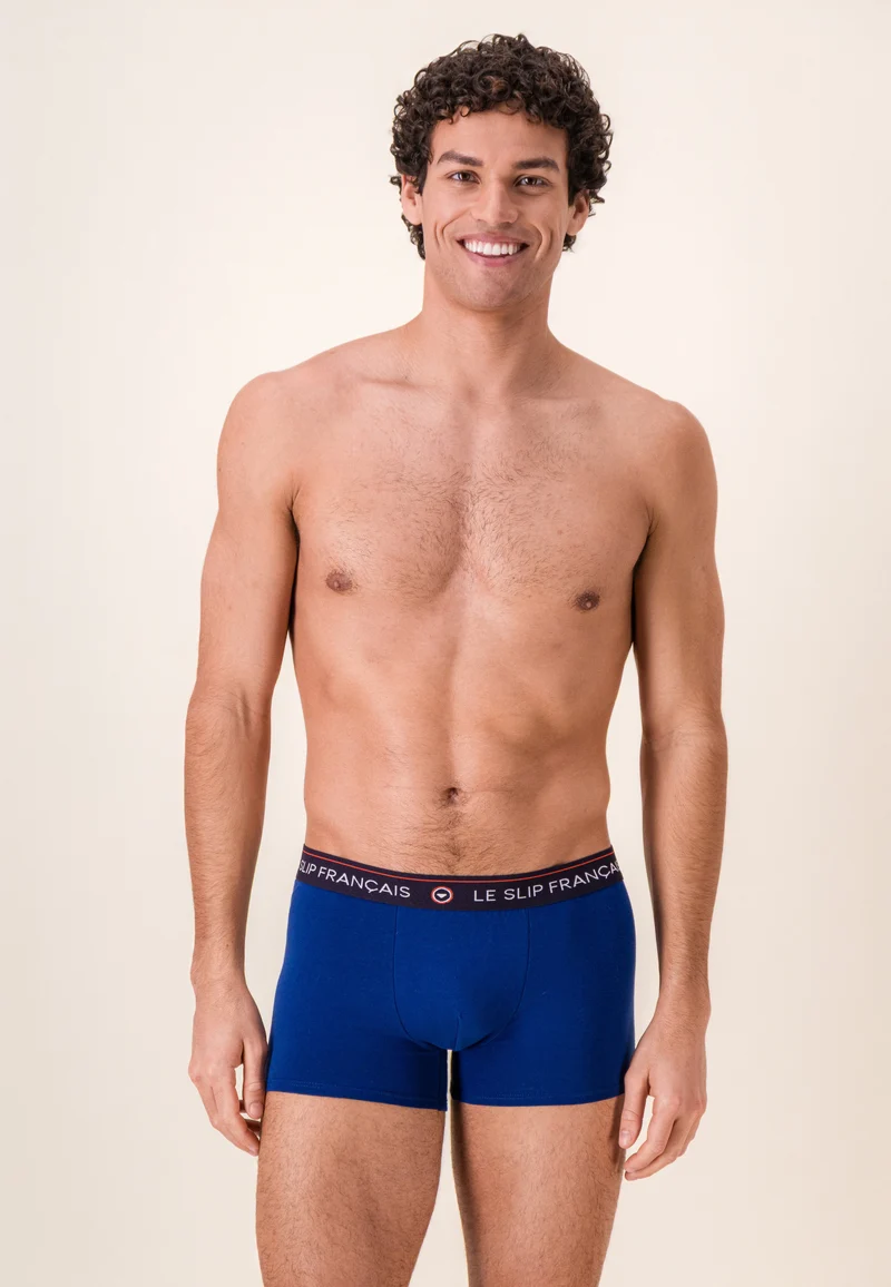 Lot de 5 boxers en coton - Boxers Coq Marine Indigo Marine Blanc Rouge