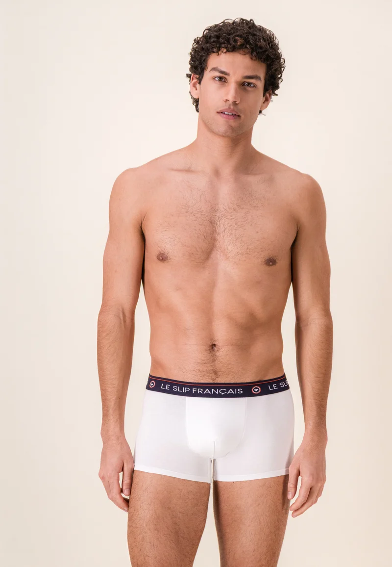 Lot de 5 boxers en coton - Boxers Coq Marine Indigo Marine Blanc Rouge