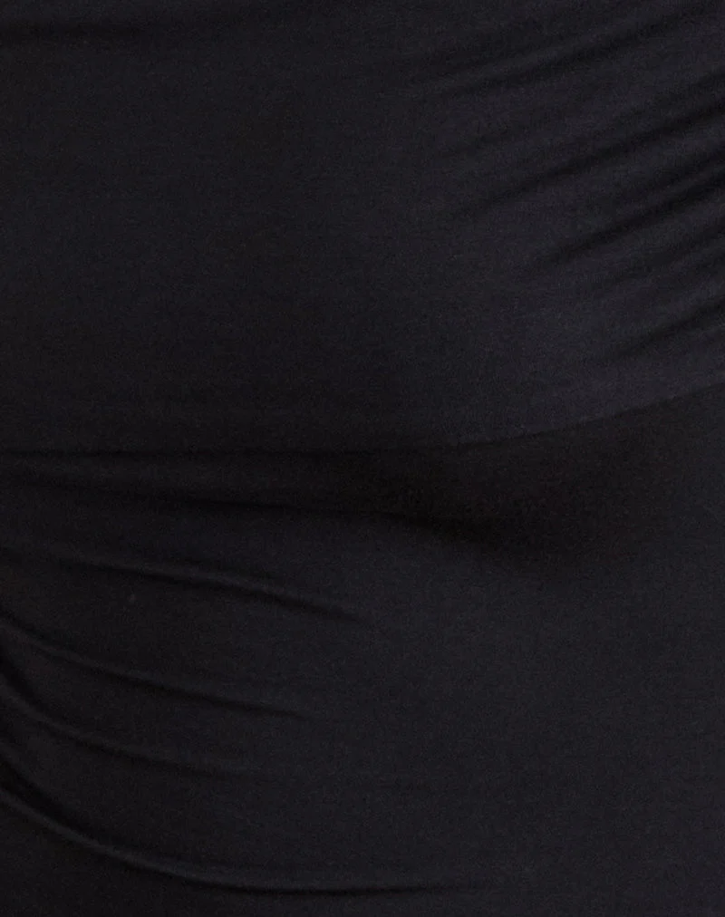 Haut Kaspia en viscose et élasthanne noir
