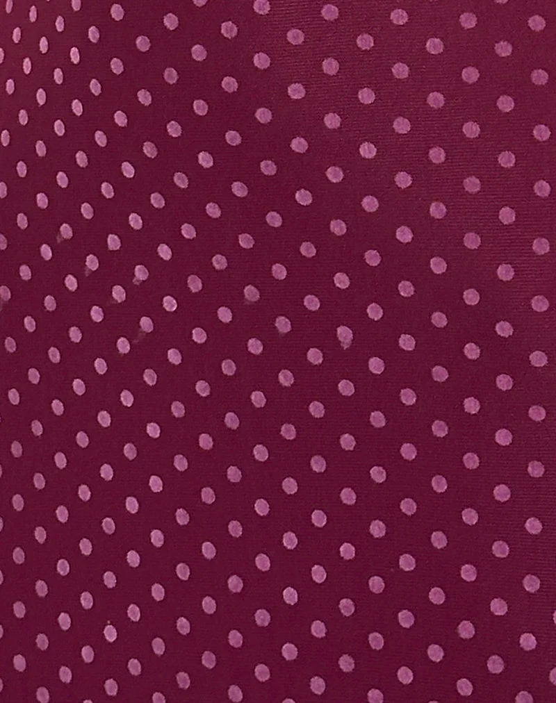 Robe Gabriella en flocon de pois basique Berry