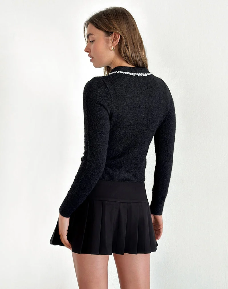 Jaiko Cardigan en tricot noir