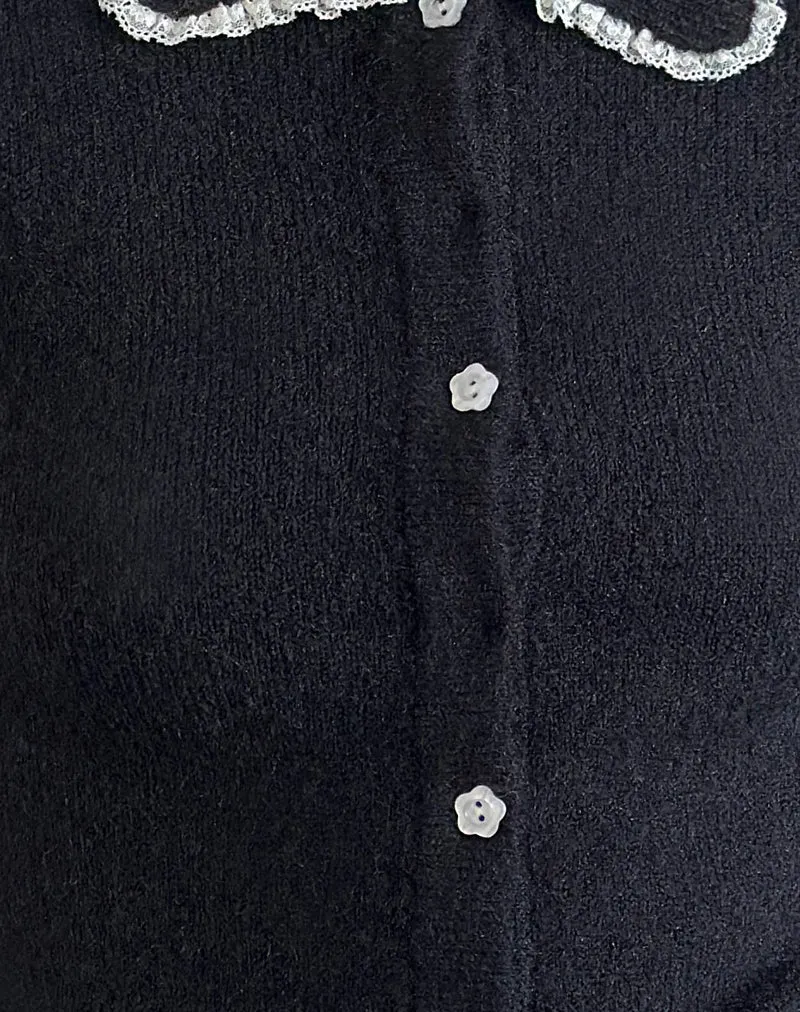 Jaiko Cardigan en tricot noir