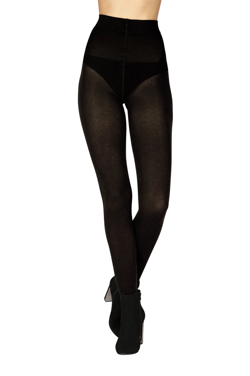 Collant opaque 220D Douceur Cachemire Allure d'Hiver - Noir ébène