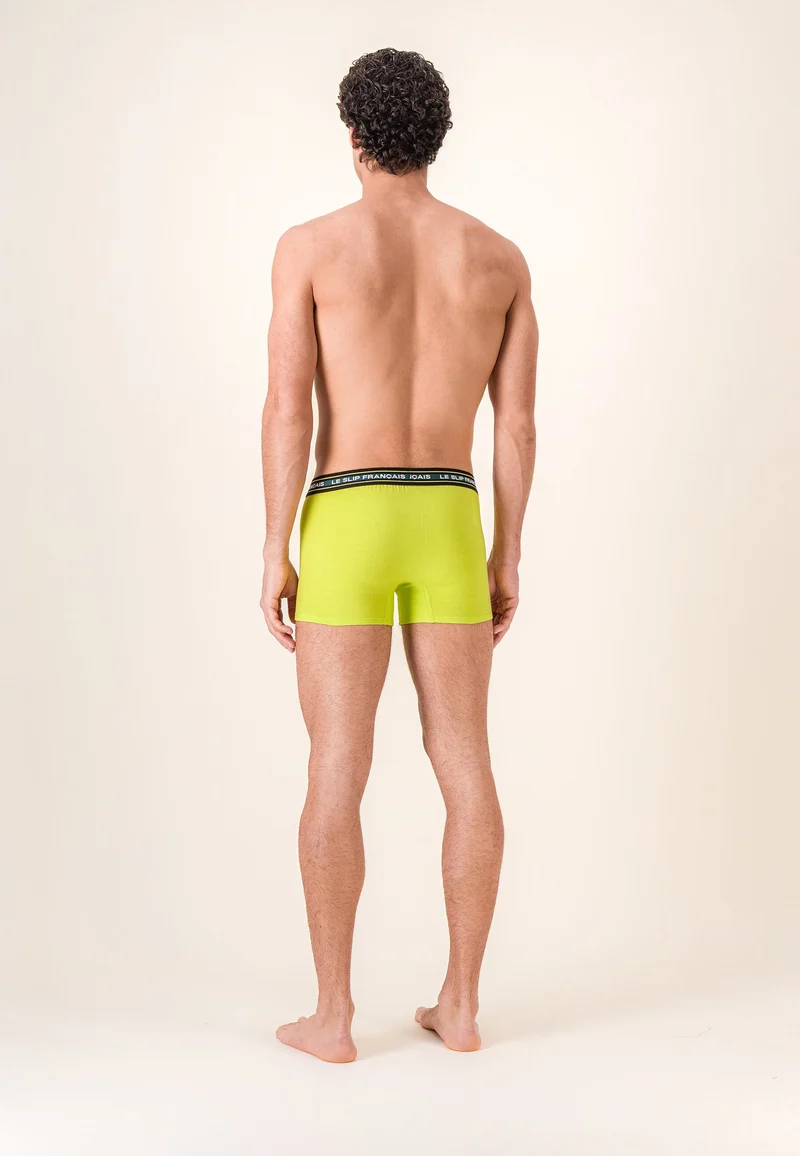 Boxer jaune en coton - Redoutable Jaune Anis