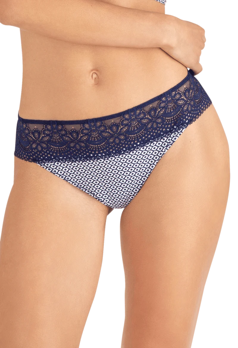 Slip brésilien dentelle et microfibre L'irrésistible - Illusion