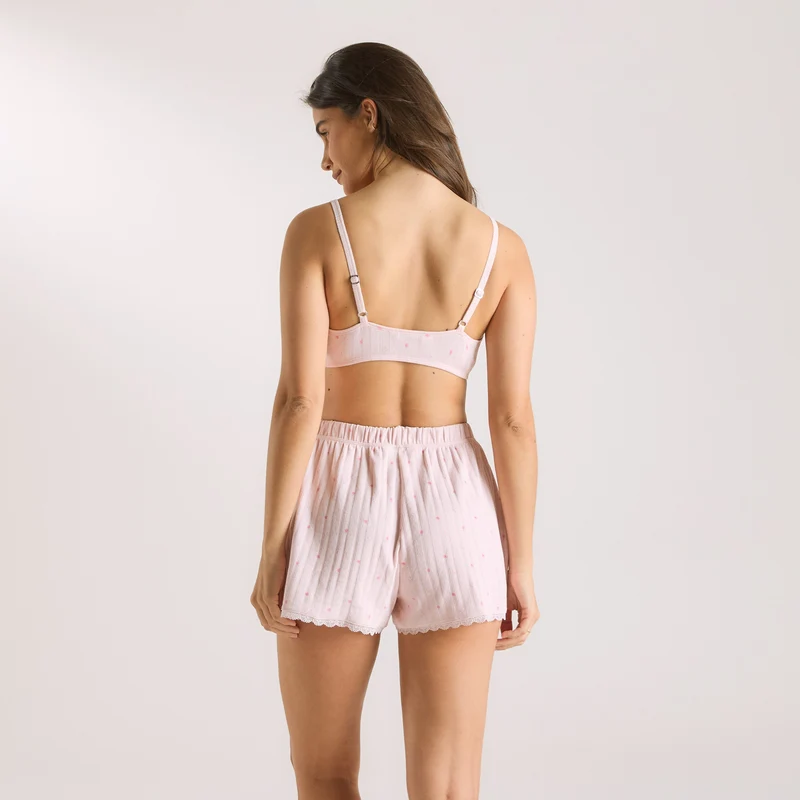 Brassière en Pointelle - Rose Floral