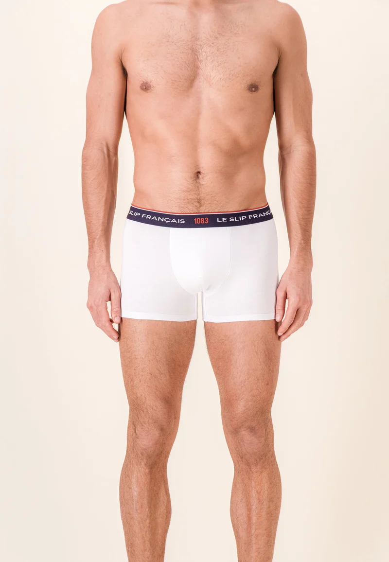 Boxer blanc en coton bio - Redoutable Blanc - Collab 1083