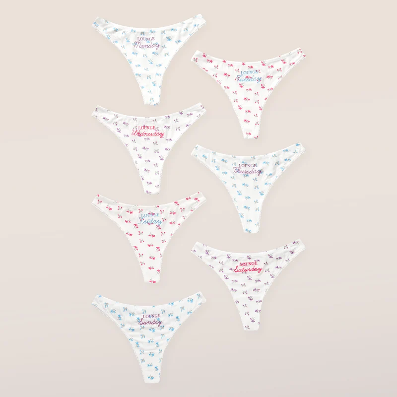 Days of the Week String (pack de 7) - Imprimé Floral