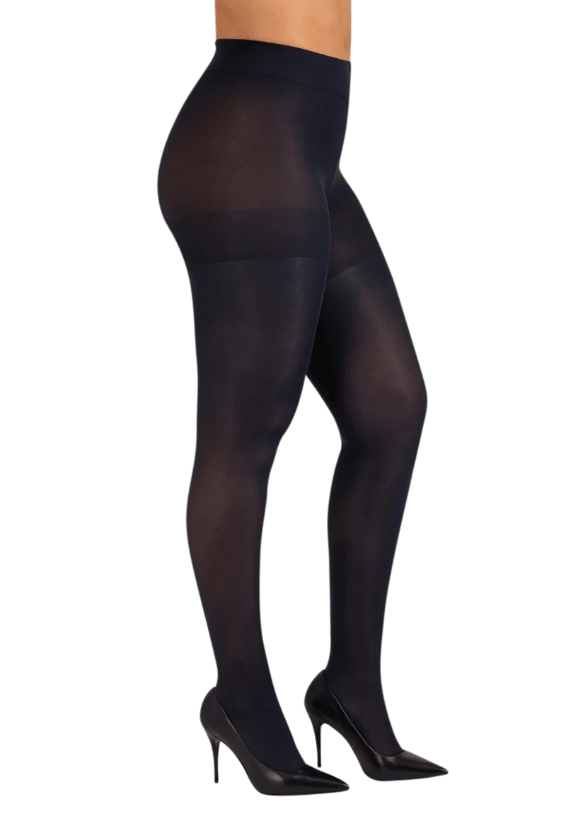 Collant Opaque 50D sur-mesure Morphologie - Bleu profond