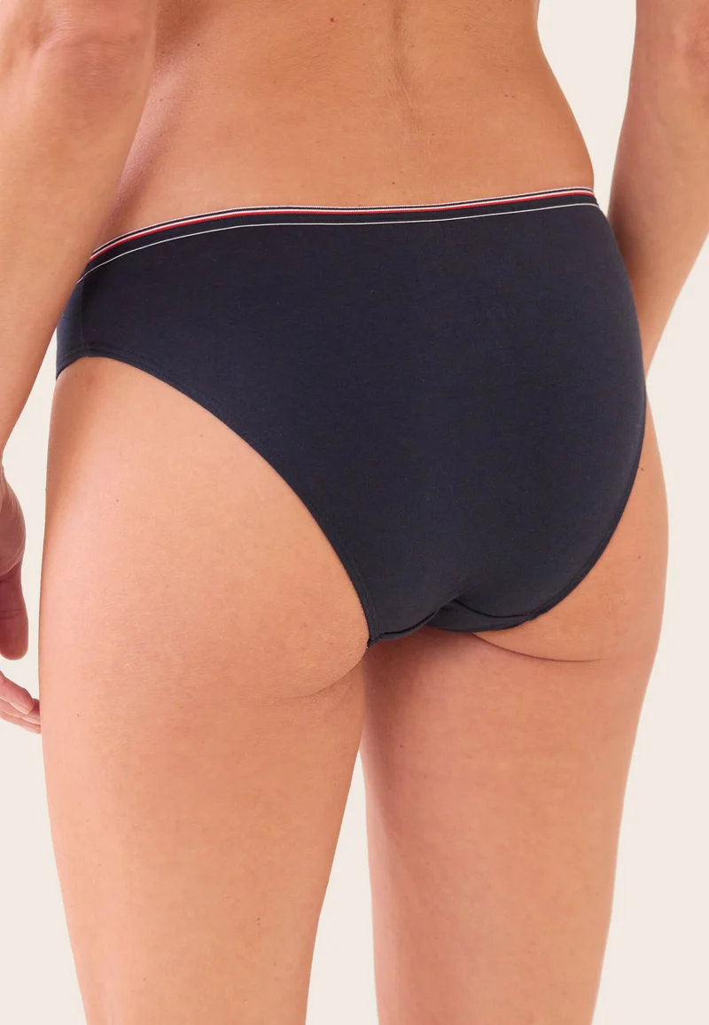 Lot de 3 culottes en coton - Lucette Marine Noir Gris