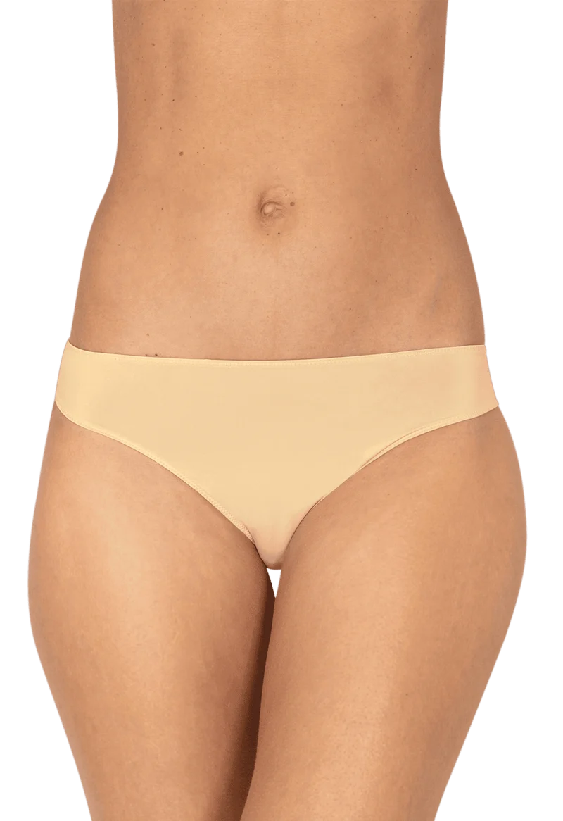 Tanga Résille Florale - Nude