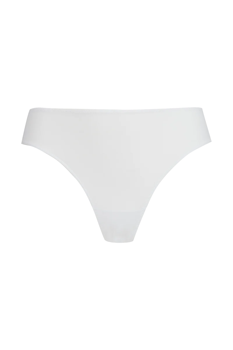Tanga Résille Florale - Blanc
