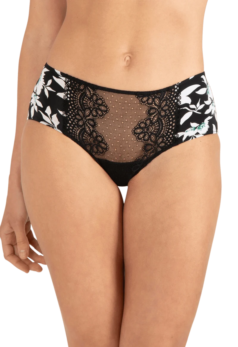 Shorty en dentelle et microfibre L'irrésistible - Jasmin