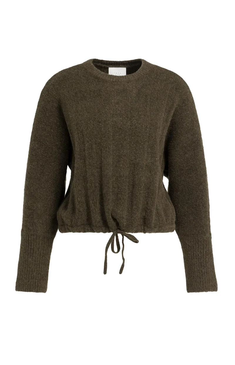 Pull ample à ourlet ajustable