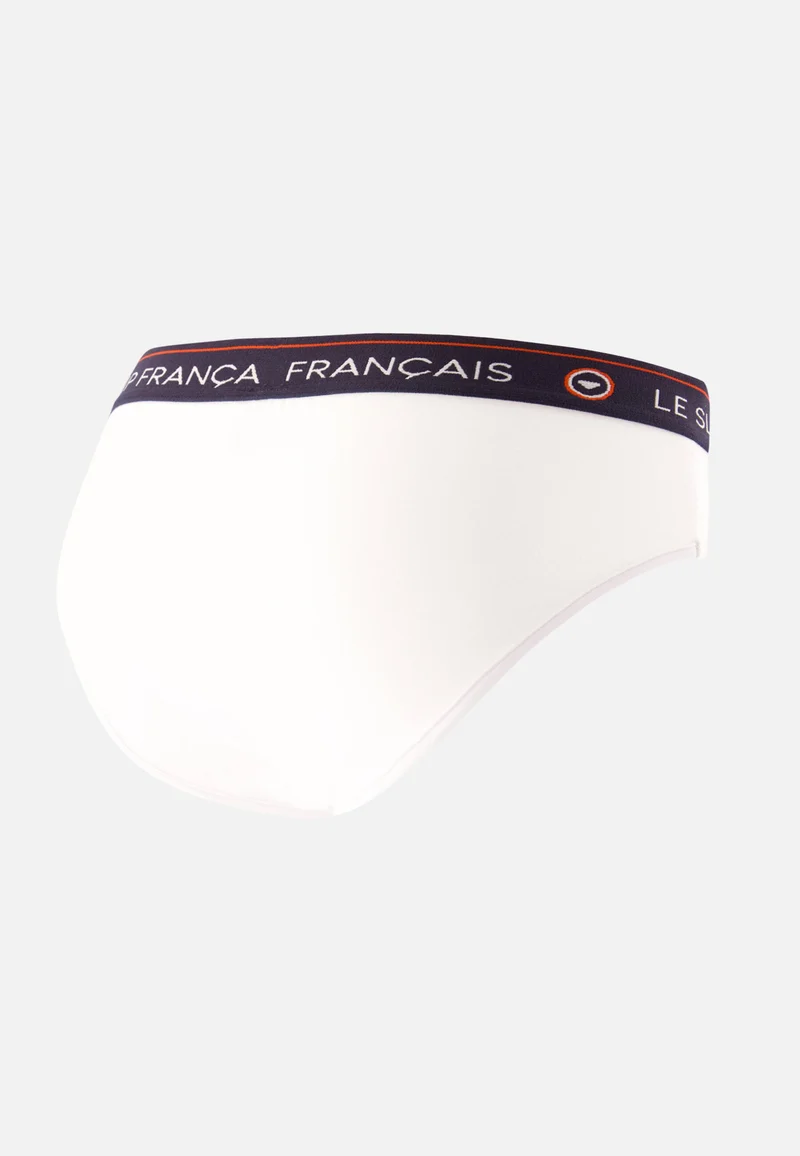 Culotte taille haute blanche en coton - Rieuse Blanc Brodé Culotée