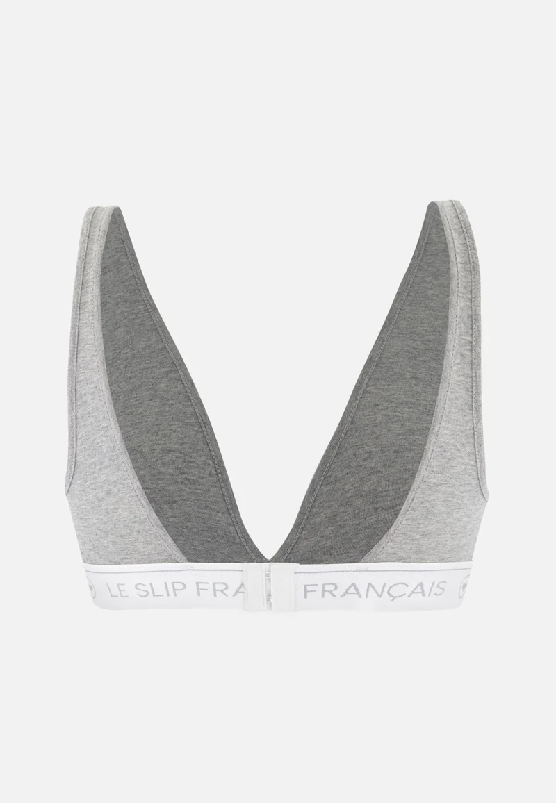 Soutien-gorge triangle sans armature gris chiné en coton - Séduisante Gris Chiné