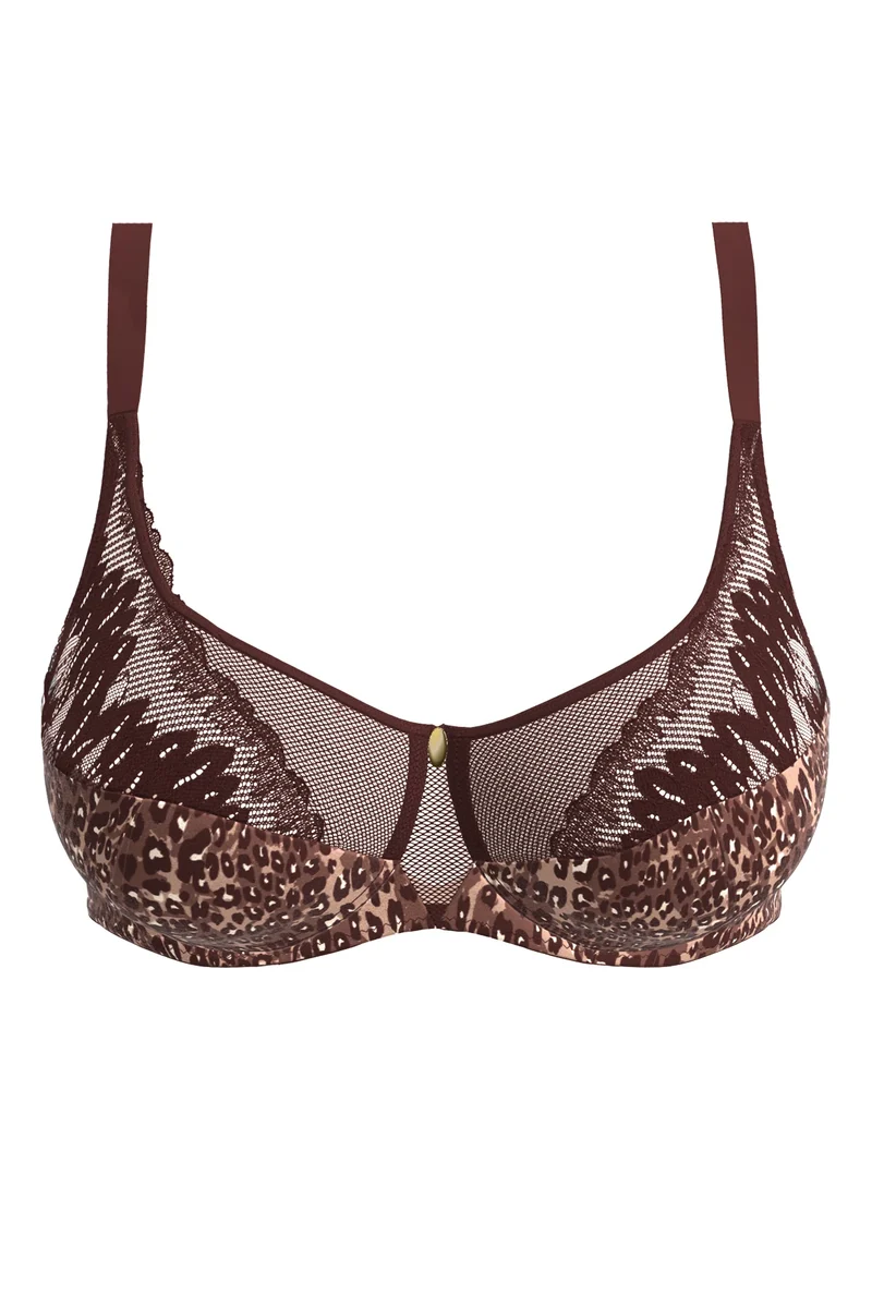 Soutien-gorge emboîtant Naia Guépard Chocolat