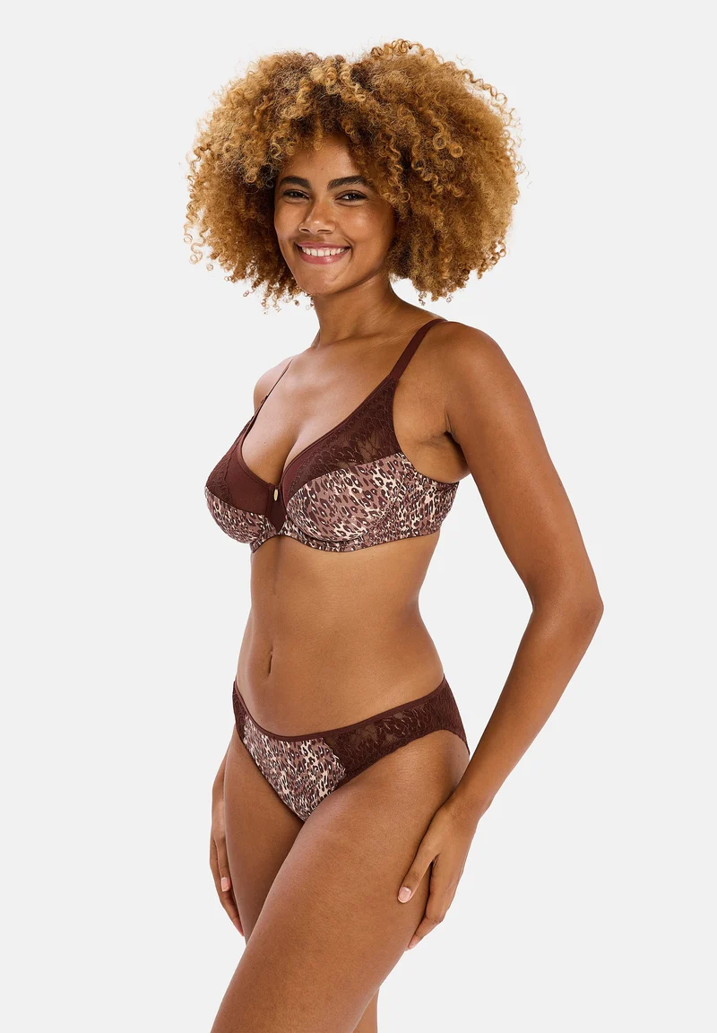 Slip Naia Guépard Chocolat