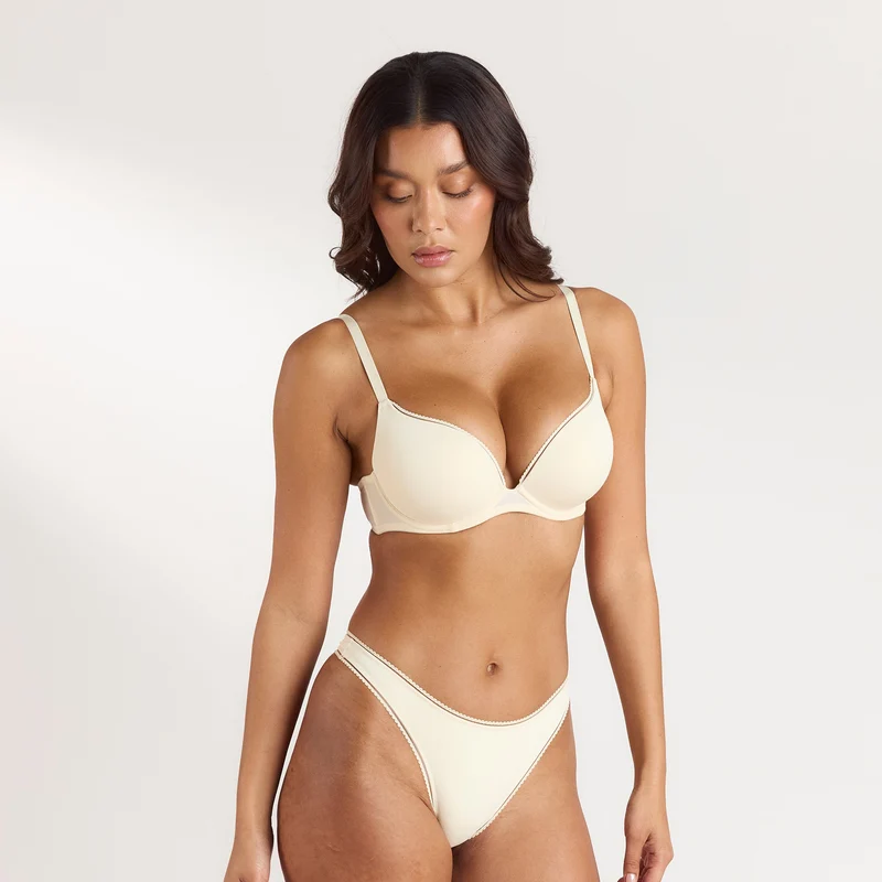 Soutien-gorge Comfort Push-Up Haut - Latte