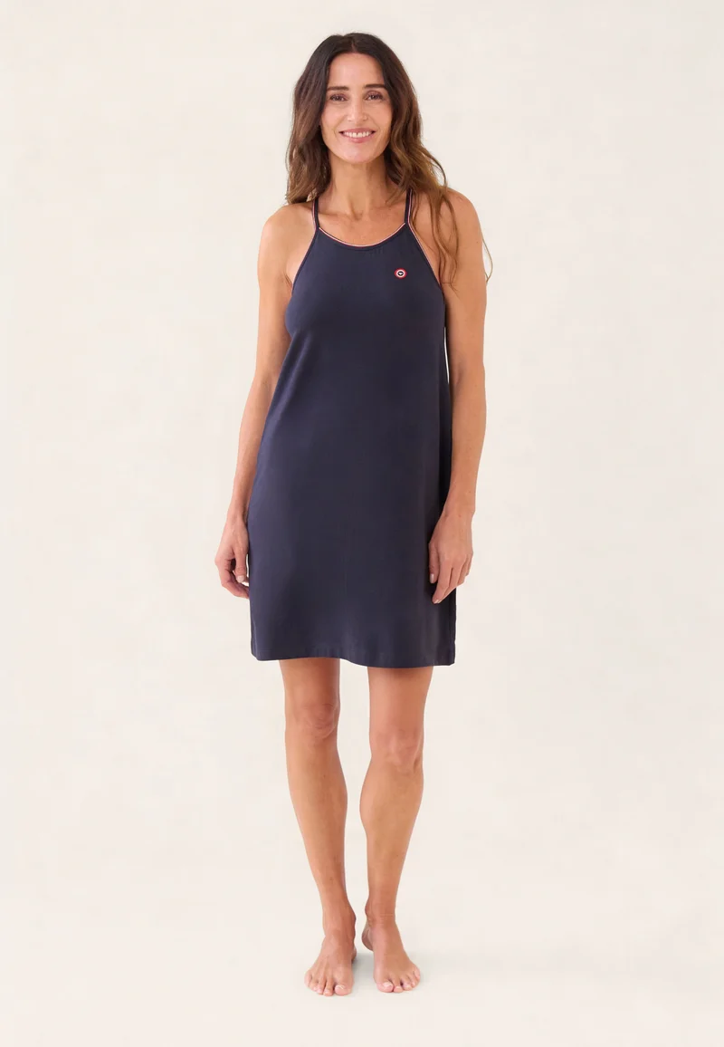 Nuisette marine en coton - Capricieuse Marine
