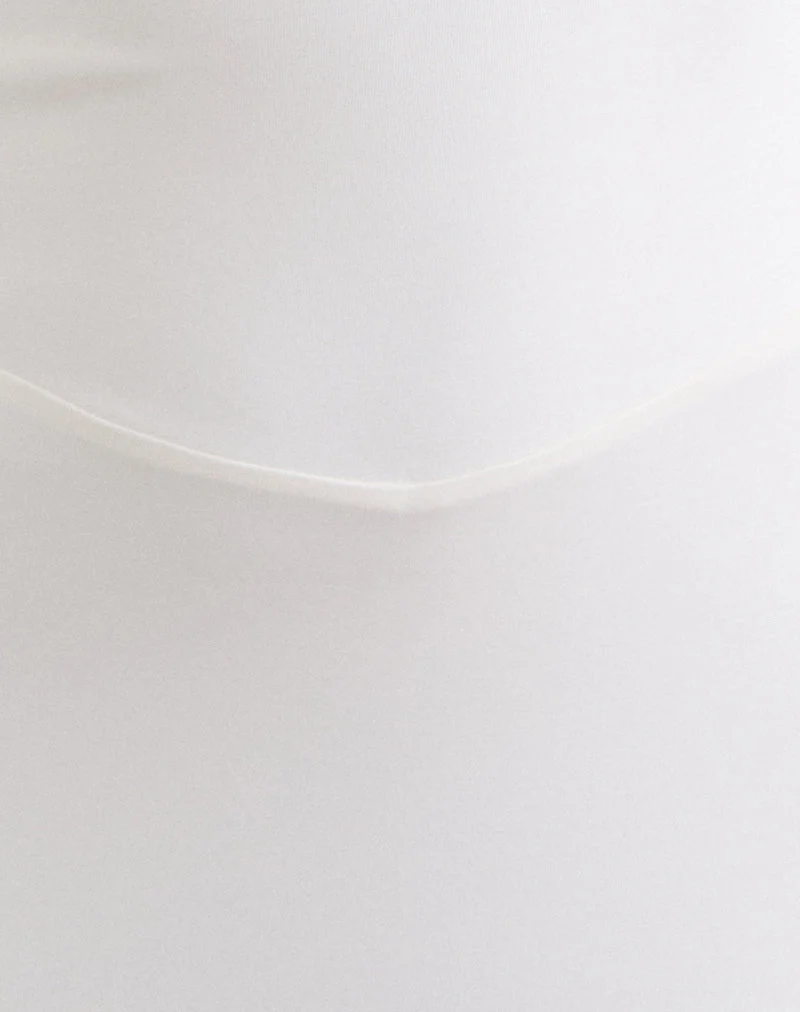 Robe longue Georgina en cupro blanc cassé