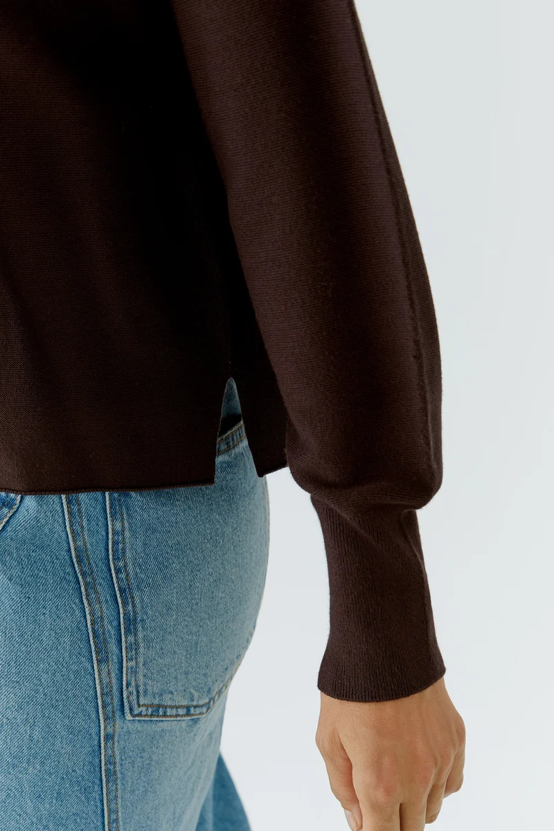 Pull ample à col montant