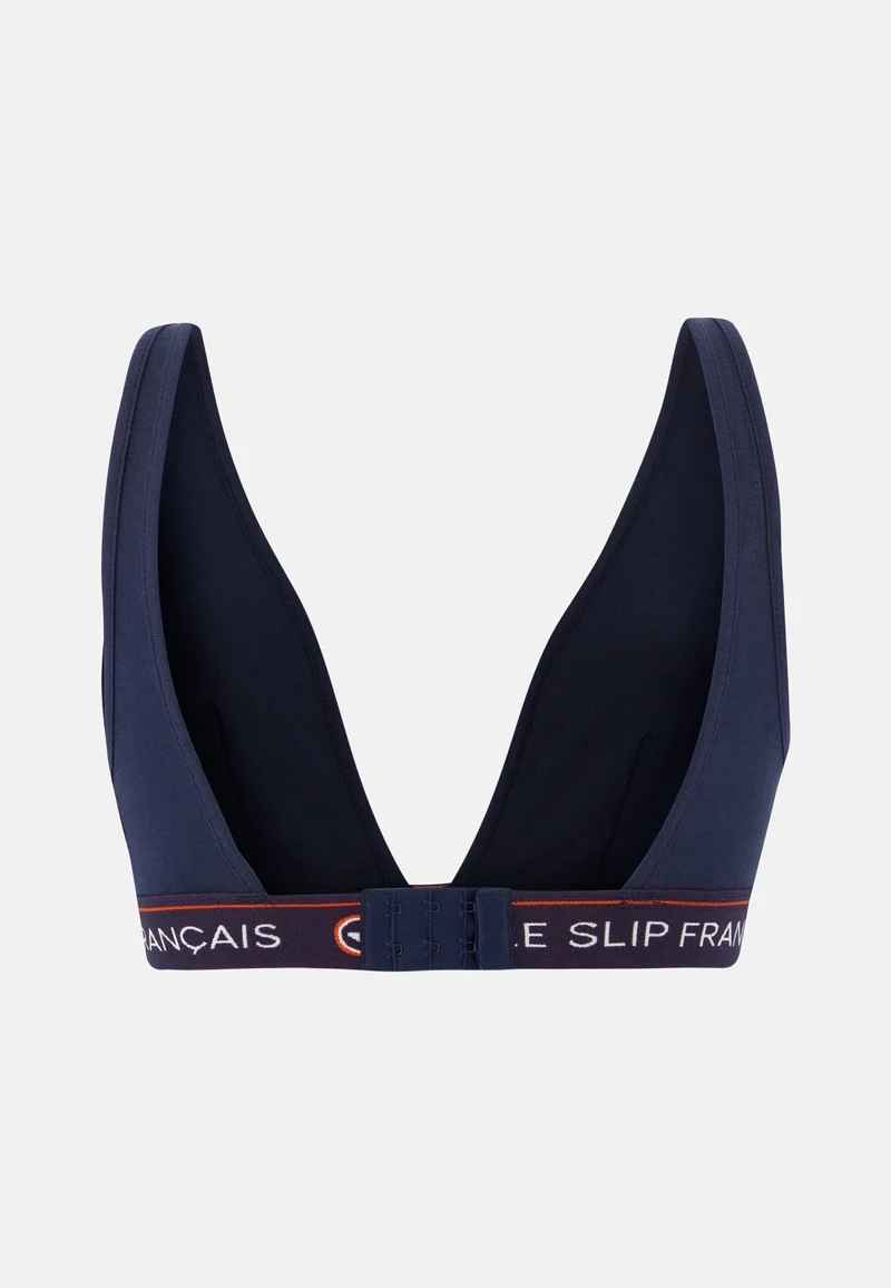 Soutien-gorge triangle sans armature bleu marine en coton - Séduisante Marine