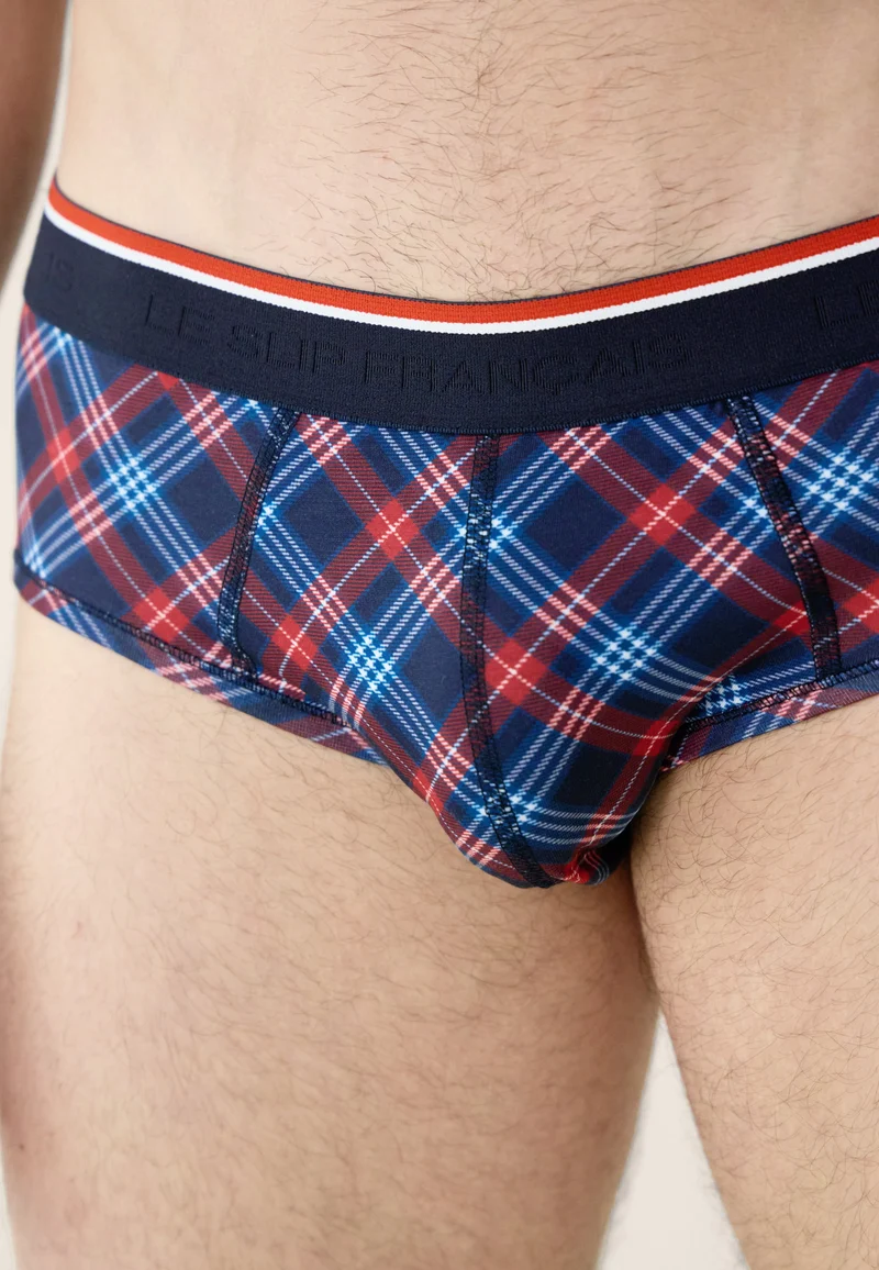 Slip à carreaux tricolores - Terrible Tartan Bleu Blanc Rouge