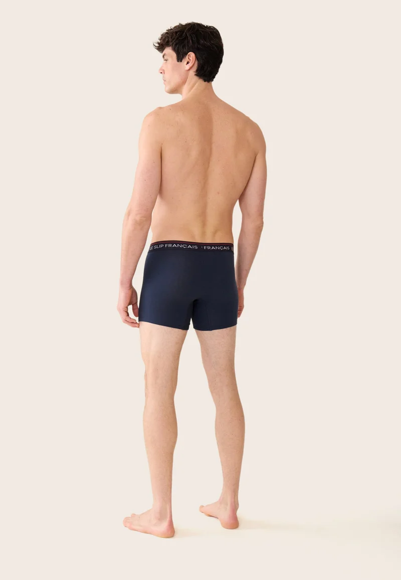 Lot de 7 boxers longs en coton - Boxers Longs Marine