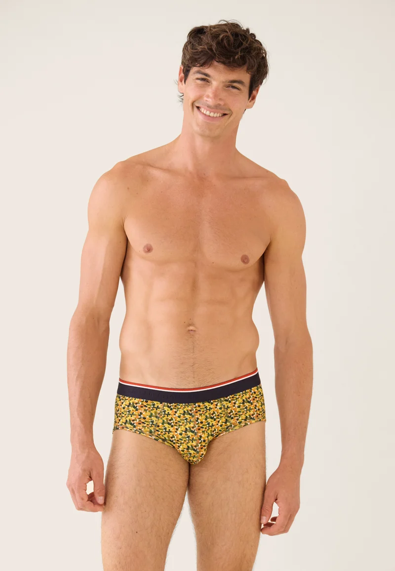 Slip jaune à motif confetti en coton - Terrible Confetti Jaune
