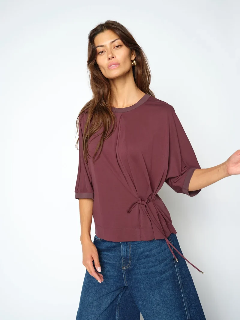 T-shirt drapé à nouer Juana O