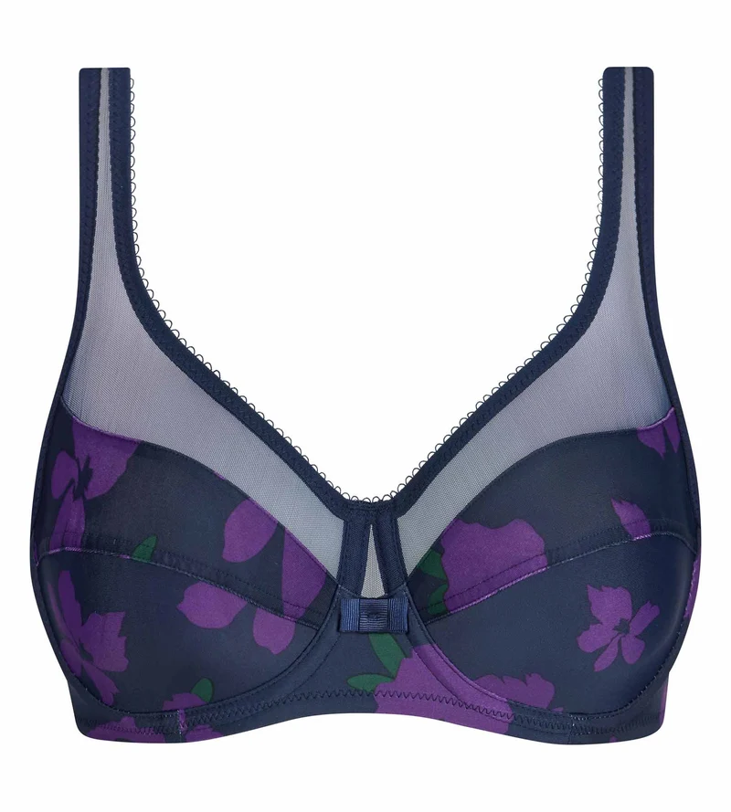 Soutien-gorge emboîtant à armatures floral violet Generous Classic