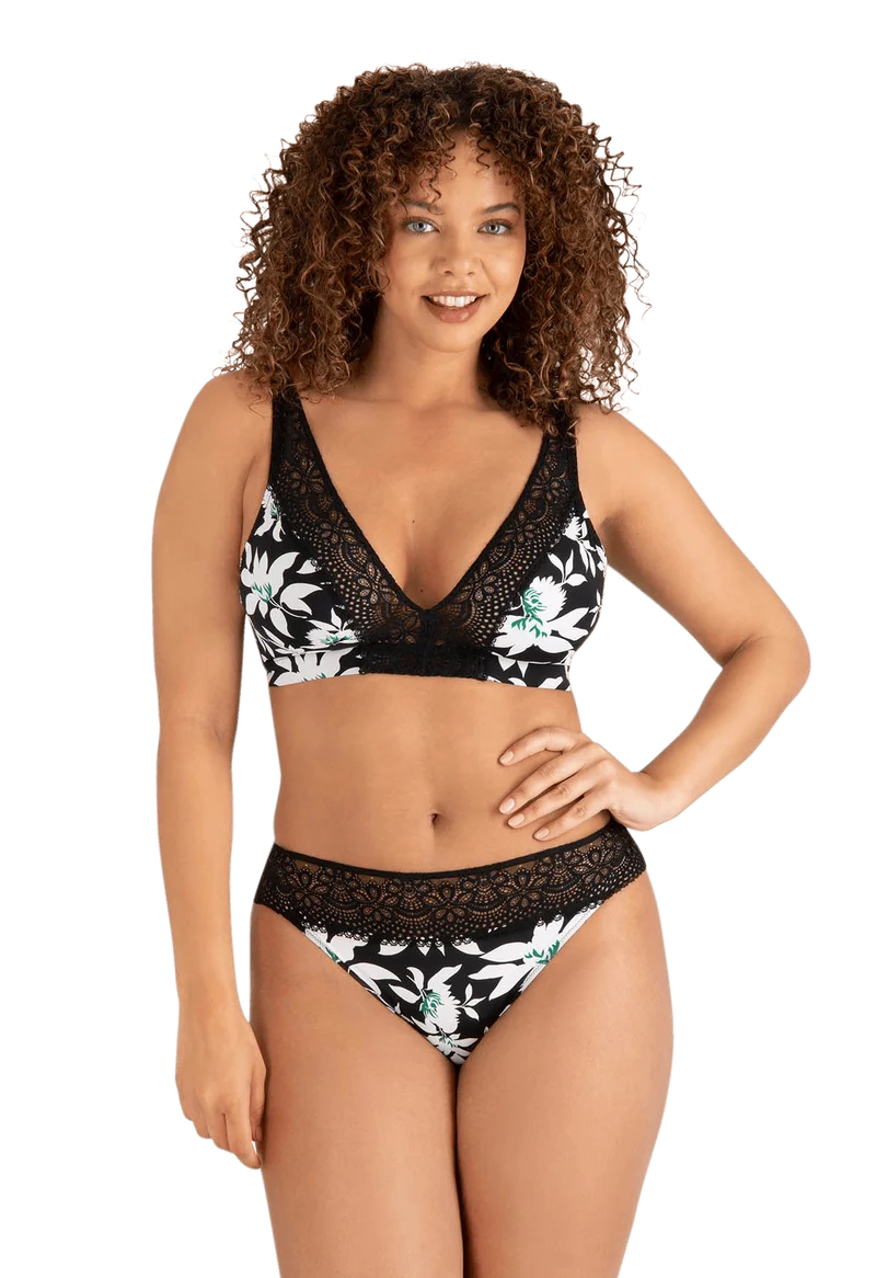 Soutien-gorge foulard sans armatures en dentelle et en microfibre L'irrésistible - Jasmin