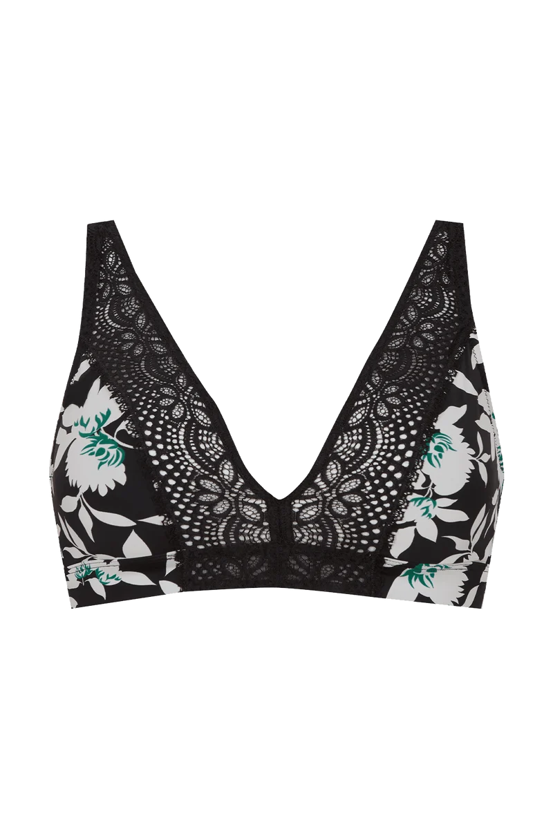 Soutien-gorge foulard sans armatures en dentelle et en microfibre L'irrésistible - Jasmin