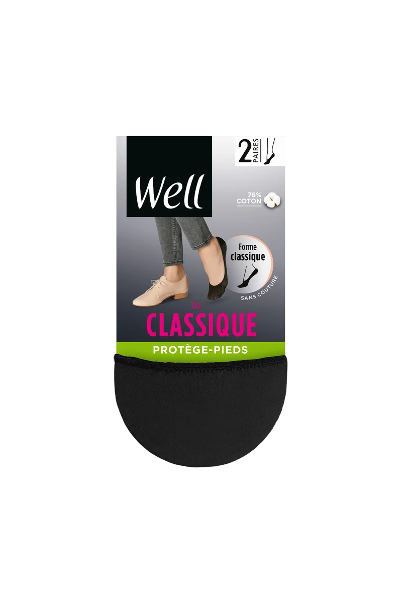 Lot de 2 paires de Protège-Pieds Le Classique - Noir