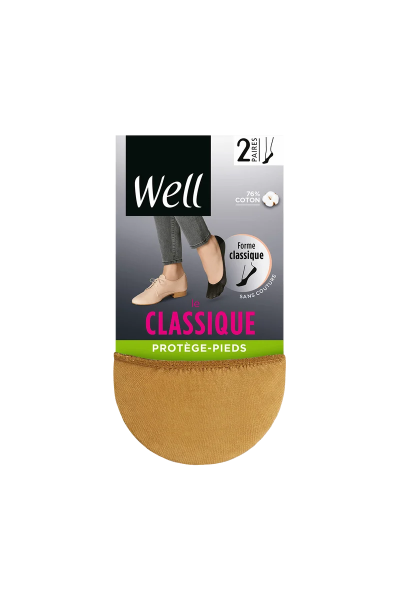 Lot de 2 paires de Protège-Pieds Le Classique - Naturel