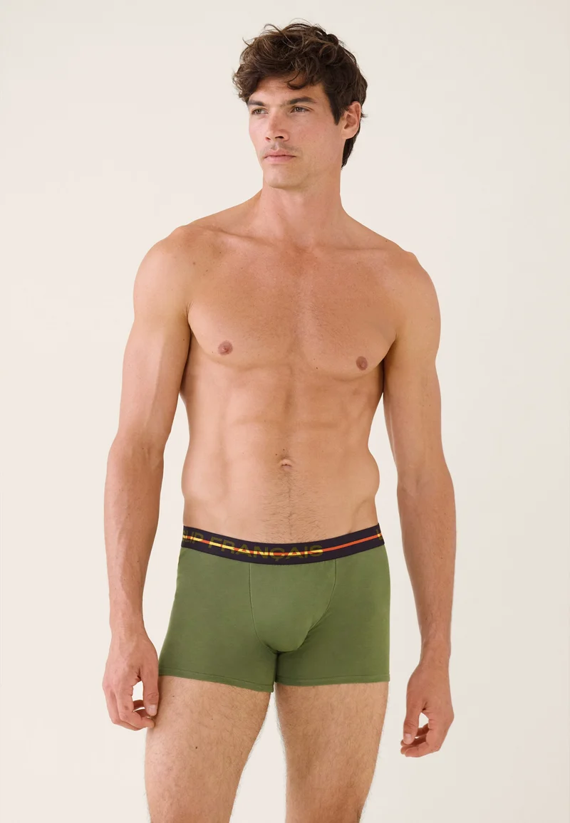 Boxer vert en coton - Redoutable Kaki Veronese