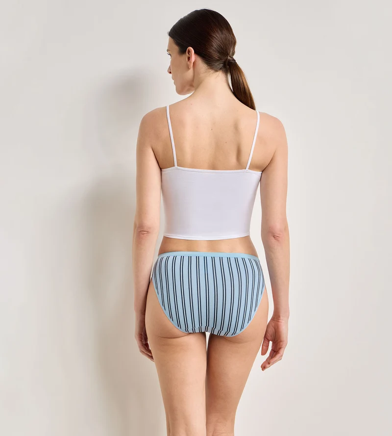 Lot de 3 culottes femme brume coton Dim x Ines de la Fressange