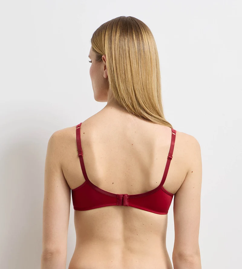 Soutien-gorge emboîtant à armatures bois rouge Generous Classic