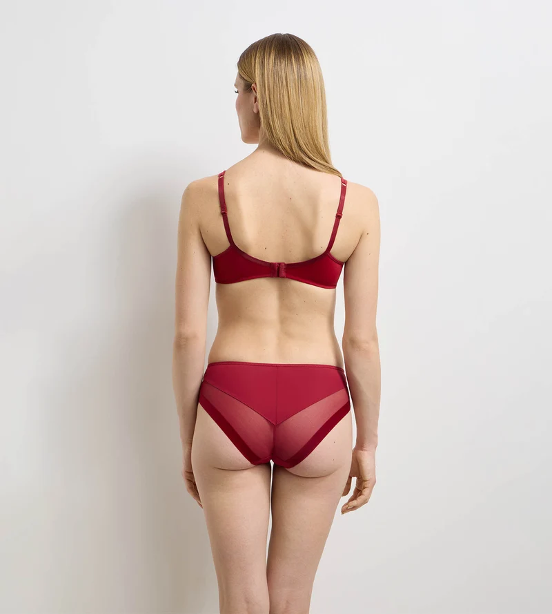 Soutien-gorge emboîtant à armatures bois rouge Generous Classic