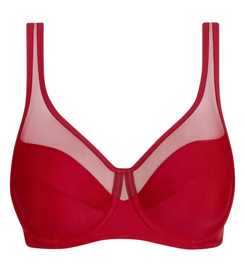 Soutien-gorge emboîtant à armatures bois rouge Generous Classic