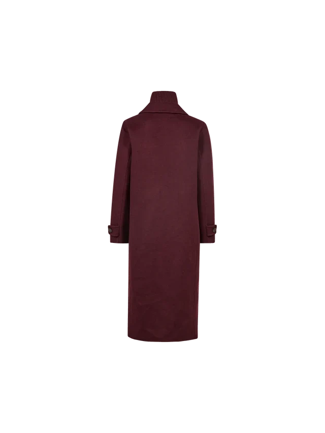 Manteau long croisé à col amovible Alva Loisa