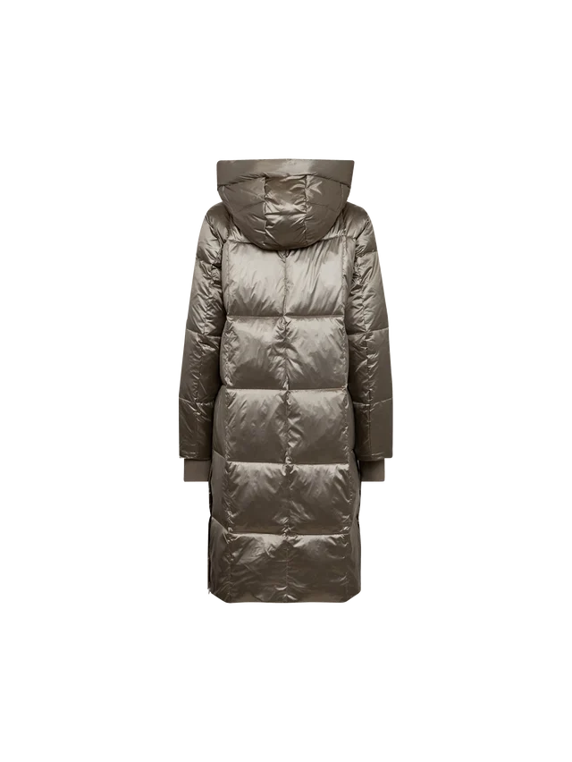 Manteau long matelassé à capuchon Nova