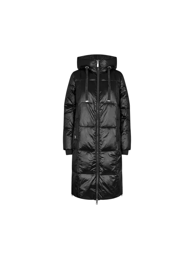 Manteau long matelassé à capuchon Nova